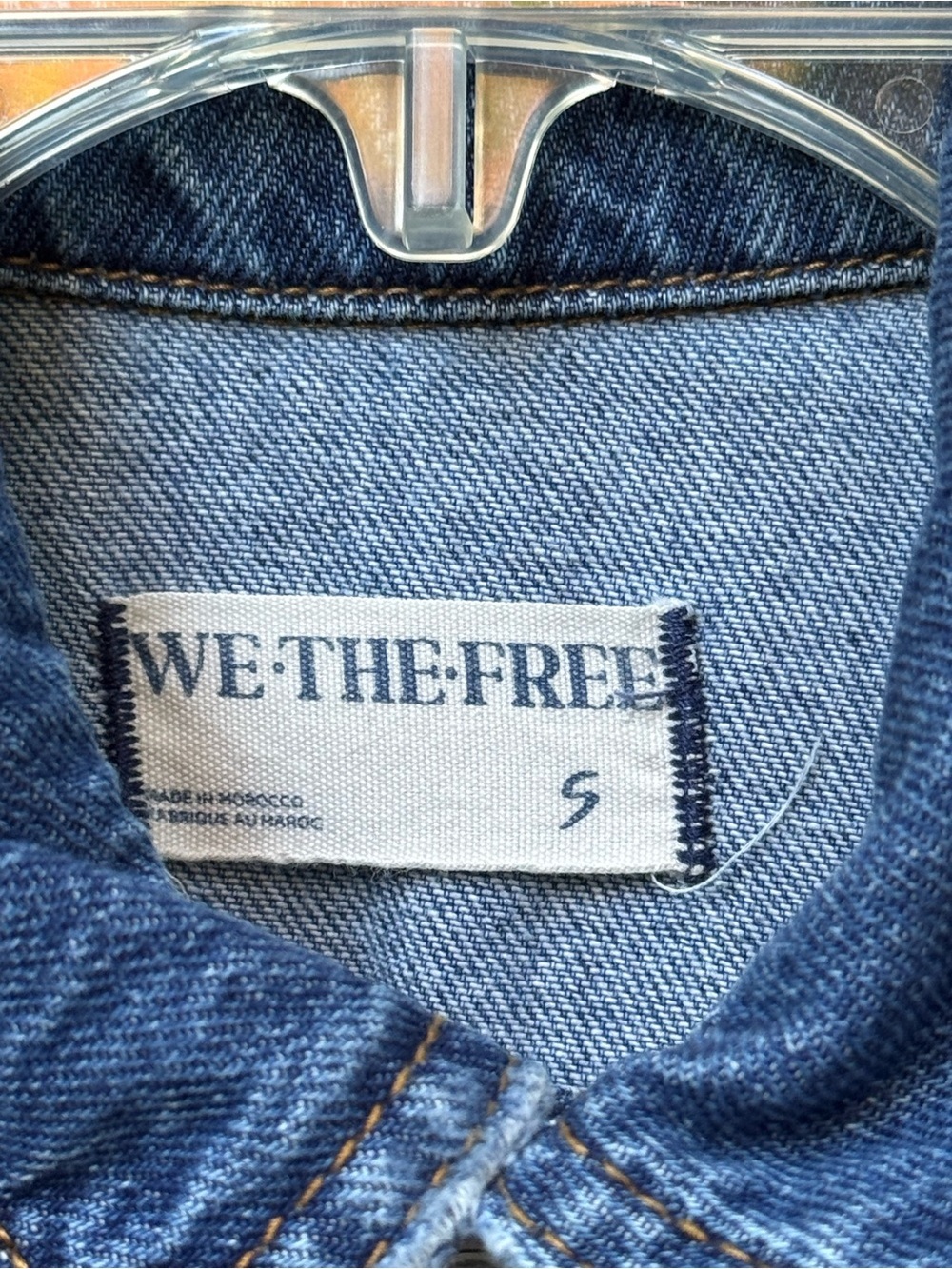 We The Free Free People Marci Denim Coverall Jumpsuit Light Wash Blue Small NWOT - Picture 9 of 11